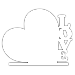 Tnp / Portaretrato Mdf Sublimable Love 14x18cm