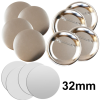 Pin Boton 32mm X Paq. 100