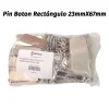 Pin Boton Rectangulo 23mm*67mm Xpaq:100