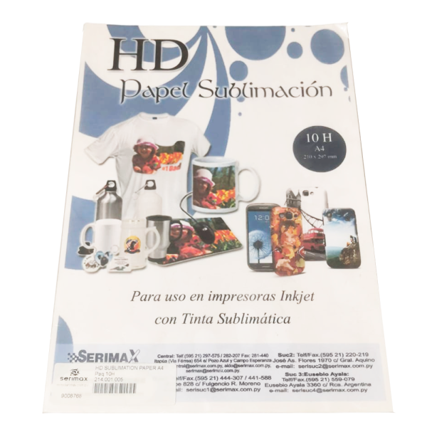 Hd Sublimation Paper A4 Paq.100h