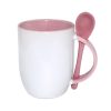 Taza Con Cuchara Interior Rosa 11oz Xum