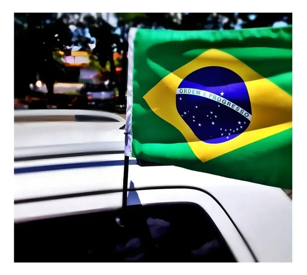 Mastil Negro Bandera Carro - Imagen 2