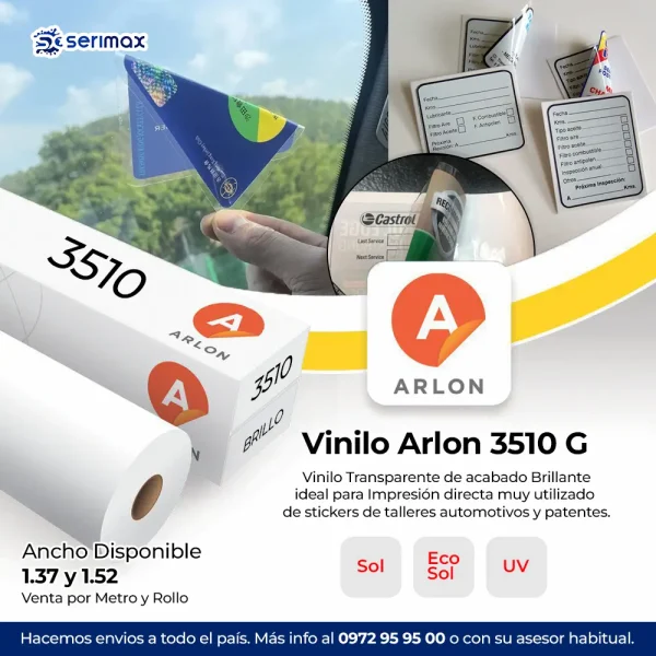 Arlon 3510g/ Vinilo Laminacion @solv 1.52 X 45.7m Xrl - Image 2