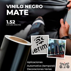 *liq 9307 Vinilo Auto Negro Mate 1.52m Xm