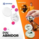 Cardenas Pin Boton Abridor 38mm Paq X 100 Unid