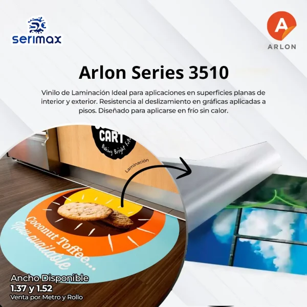 Arlon 3510g/ Vinilo Laminacion @solv 1.52 X 45.7m Xrl