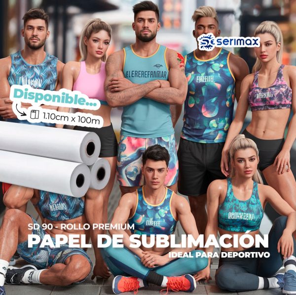 Rollo de papel sublimación premium en Paraguay moda y deportivo