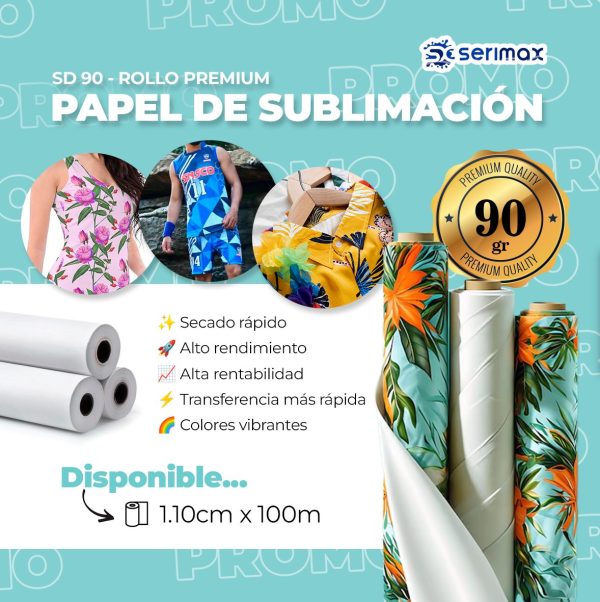 Rollo de papel sublimación premium en Paraguay