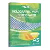 Autoadhesivo Holografico Gotas (Resistente al agua) A3 Paq:20 hojas