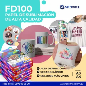 Papel de Sublimacion FD100 - 100gr A3 Paq: 100h