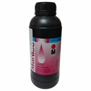 Tinta MARABU DUV-DX para UV LED color Cyan de 1 Litro