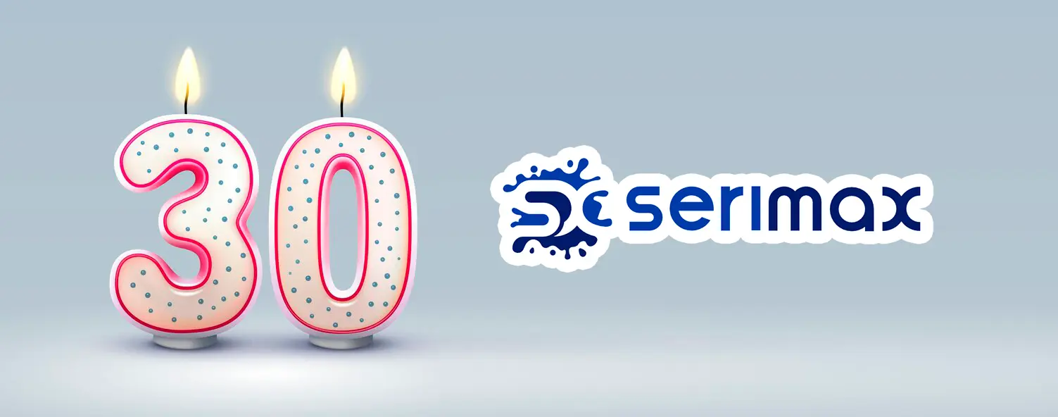 feliz 30 aniversario serimax proveedor de serigrafia sublimacion carteleria