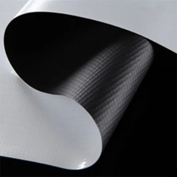 Lona Frontlit Brillo Blanco con Fondo Negro 440g 1.80m Ancho