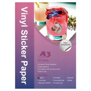 YSX AUTOADHESIVO PET TRASLUCIDO HOLO LASER DYE A3 @PQ-20H