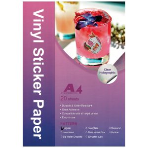 Ysx/ Autoadhesivo Pet Traslucido Holo Laser @Dye A4 Pq:20H