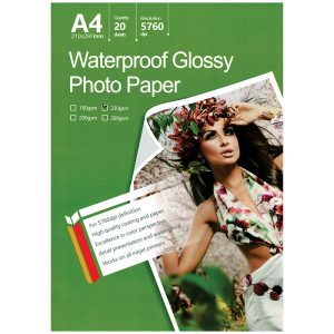 Ysx/ Papel Fotografico Brillo (Res/Agua) 230Gr @Dye A4 Pq:20H