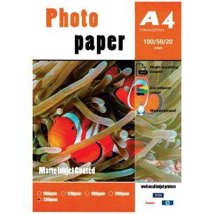 Ysx/ Papel Fotografico Mate (Res/Agua) 230Gr @Dye A4 Pq:20H