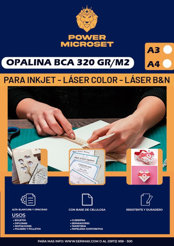 Opalina Blanca 230Gr A3 Pq:100H