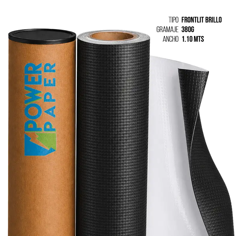 Lona Frontlit Brillo Blanco/Negro 380G 1.10 Xml
