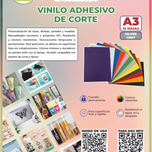 Pwpp Y1000/ Vinilo Corte Silver Grey A3 Xpaq:10H